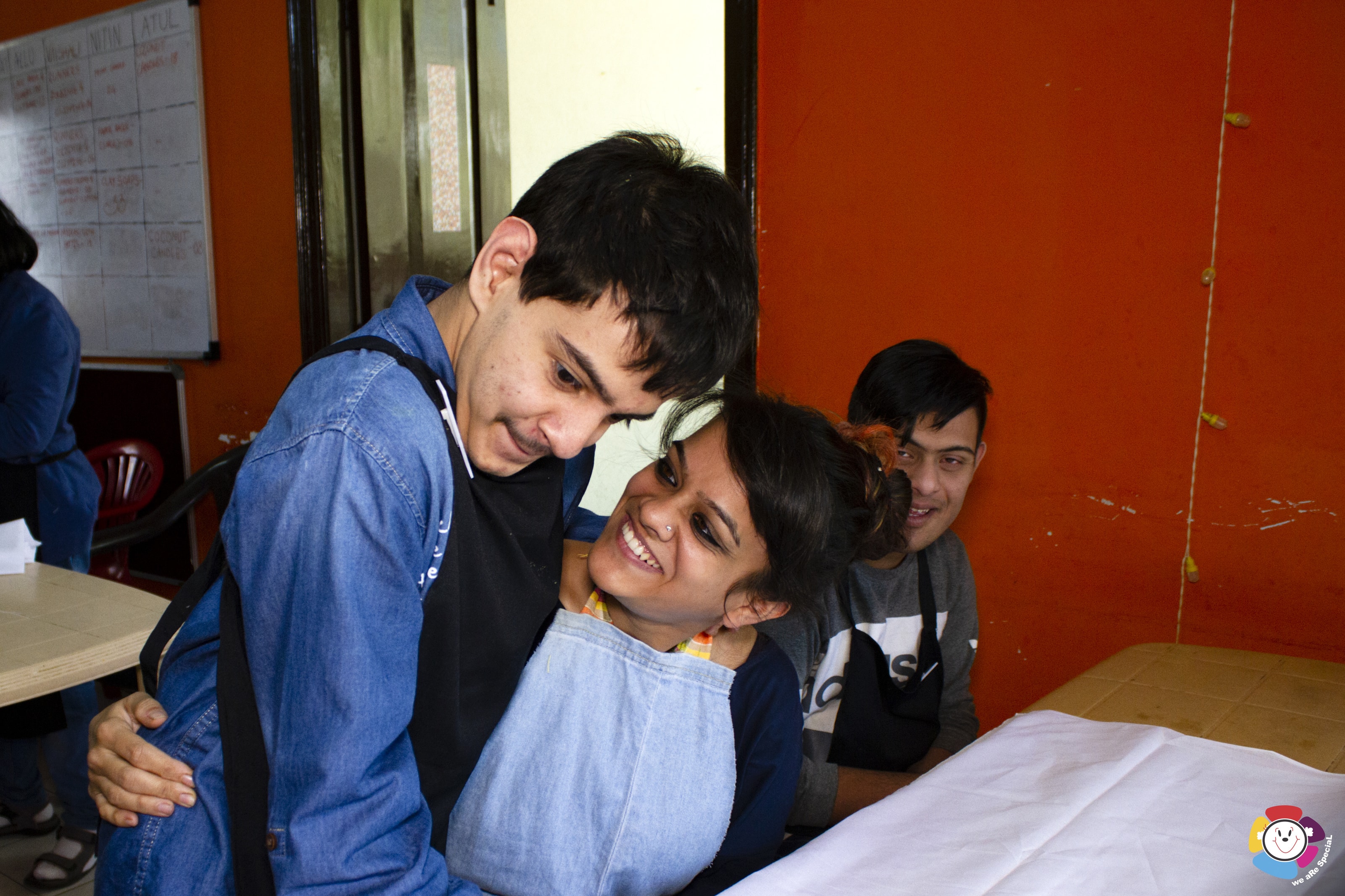 A hug mid-session